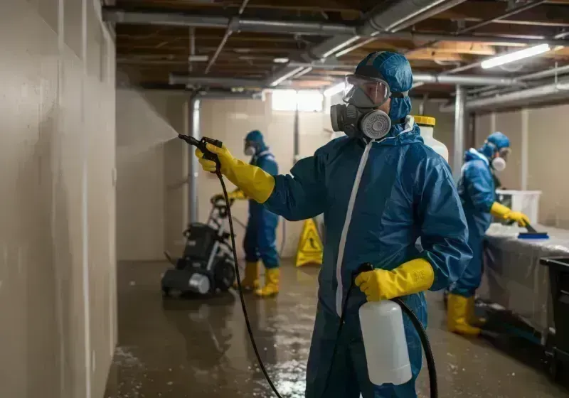 Basement Sanitization and Antimicrobial Treatment process in Chehalis, WA