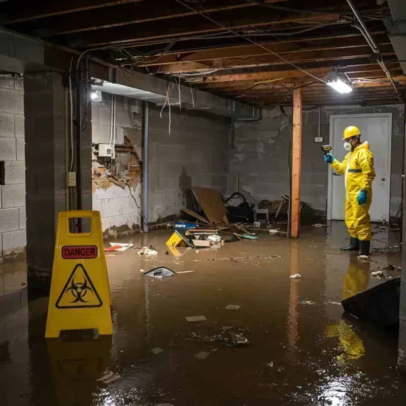 Flooded Basement Electrical Hazard in Chehalis, WA Property